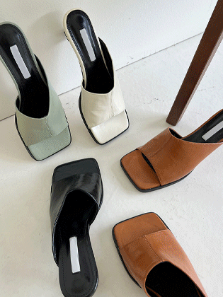 bleed square mule slippers