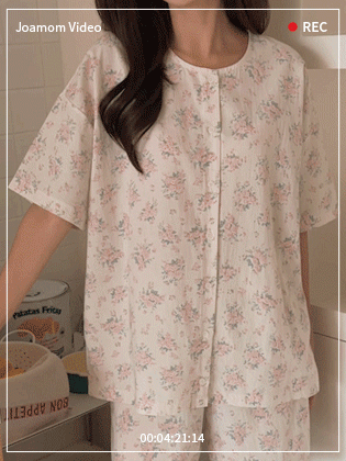 Kisscat Flower Pajama Set