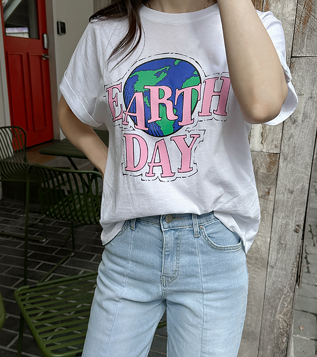 Earth Day Roll-Up Short Sleeve T-Shirt