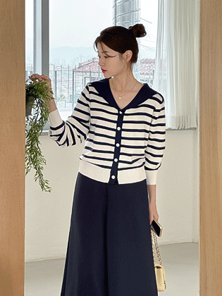 Sarah striped knit cardigan