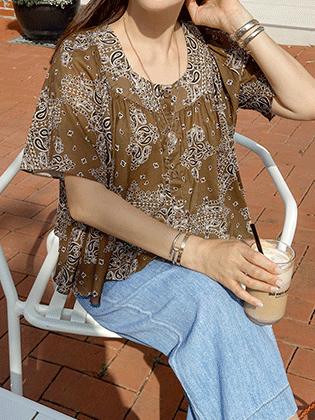 Paisley A-line blouse