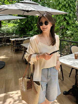Bean tank top blouse set