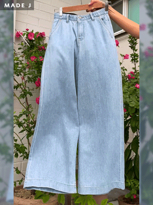 [MADE] Linen-like flare denim pants 