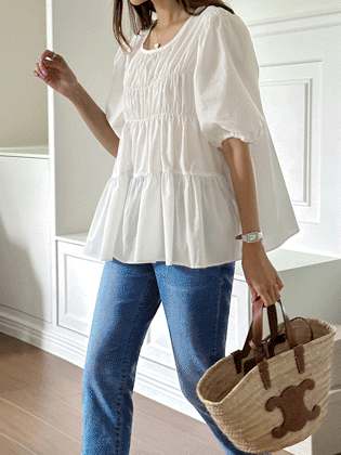 Andy shirring blouse
