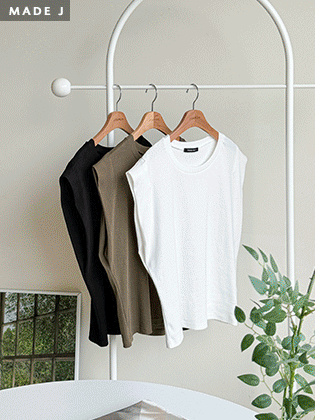 [MADE] Muse ribbed cap sleeve tee