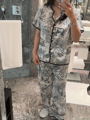 Towal short-sleeved pajamas 3-piece set