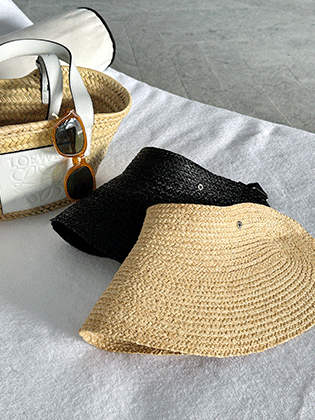 Clover banded raffia cap