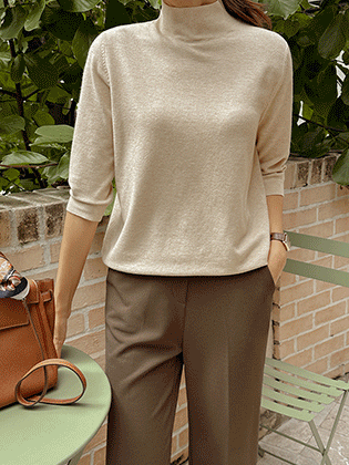 Vera half-neck three-quarter knit