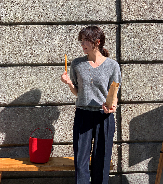 Double-headed garment short-sleeved wool knit