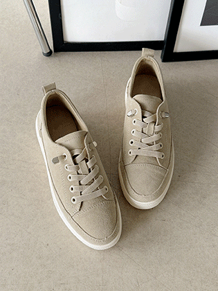 Suede leather banding sneakers