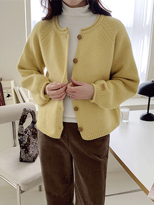 Sleeve Patch Rolling Cardigan