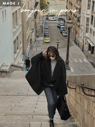 [MADE] Cashmere shawl collar handmade half coat