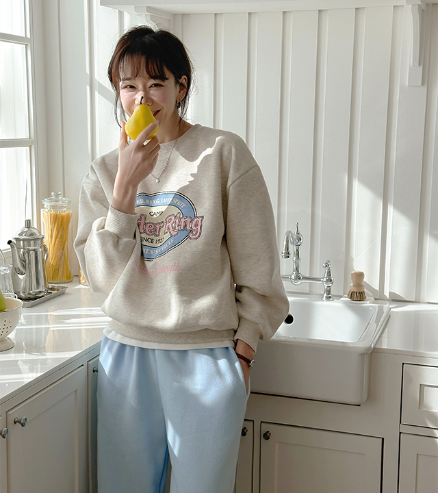 Crack Printing Fleece Man to Man