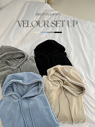 Powder Velour Pants Set