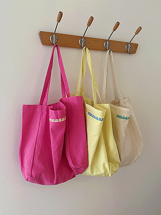 Cotton candy canvas shoulder bag