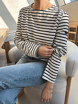 Saint Stripe Long Sleeve Tee
