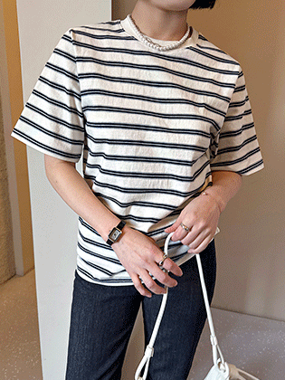 Miyu Stripe Short Sleeve Tee
