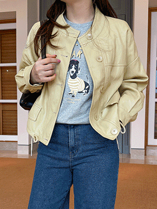 Henry Neck Soft Leather Jacket