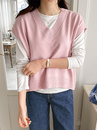 Raul back team v-neck knit vest