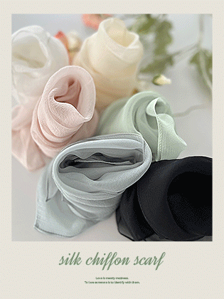 Blossom chiffon silk scarf