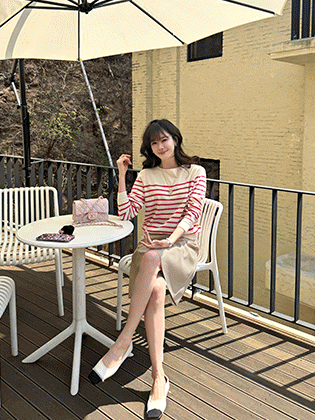 Fran Stripe Cotton Knit