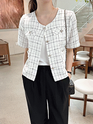 Rocky Nokara Tweed Short Sleeve Jacket