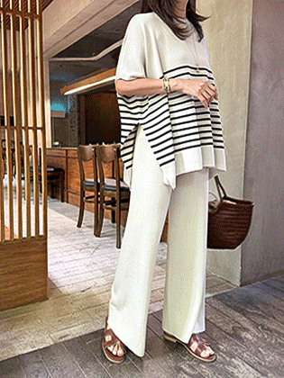 Bokgeum Stripe Knit Set