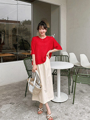 Kits Semi A-line Long Skirt