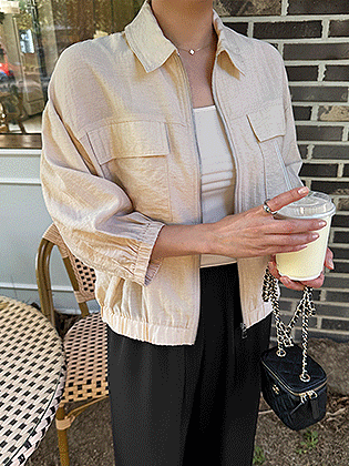 Elden Linen Zip-Up Jumper