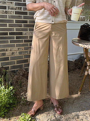 Cool cheese cut wide pants