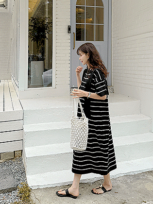 Inning Stripe One Piece (Shoulder Set)
