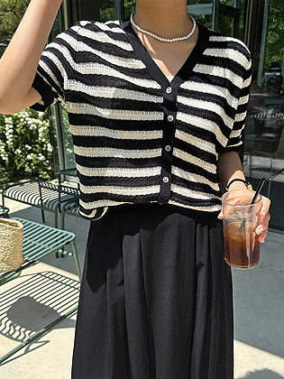 Crochet V-neck Knit Cardigan