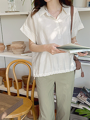Vera Linen Semi-Open Shirt