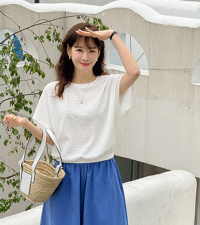 [MADE] Latte Embo Banding Short Sleeve Tee