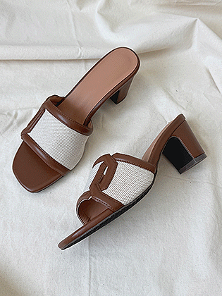 Karen Leather Slipper Heel