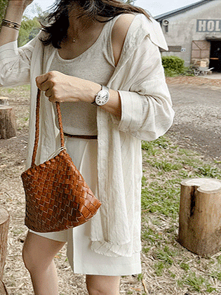 Striped Linen Hooded Shirt
