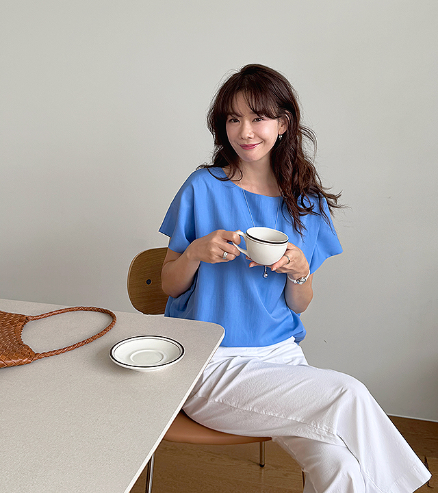 Ove back pin tuck blouse