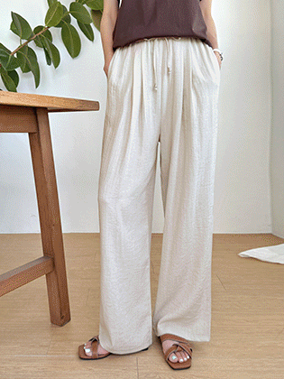 Rich Linen Wide Slacks
