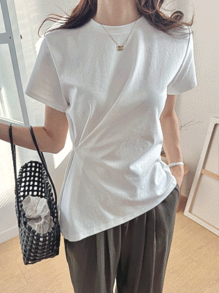 Button Twist Short Sleeve Tee