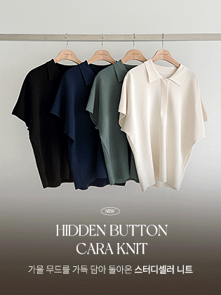 Time Hidden Short-Sleeved Collar Knit