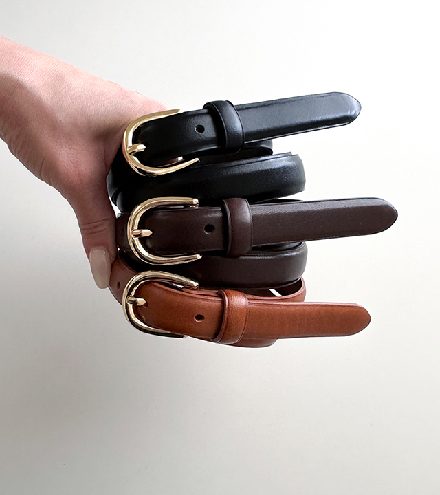 Classic leather belt