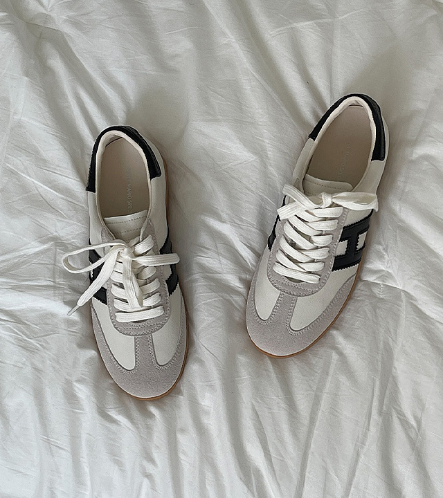 Er leather high heel sneakers