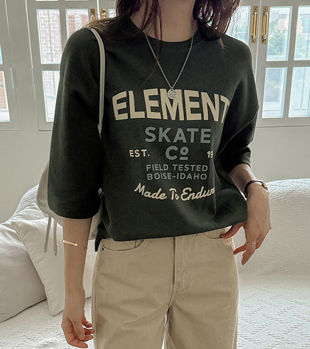 Lement Lettering 7-part T-shirt