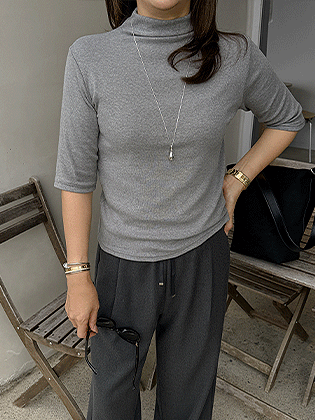 Sophie Angora Half-Neck Tee