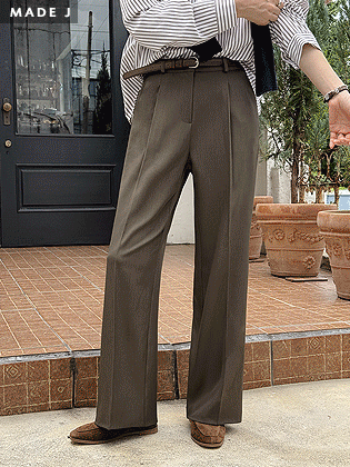 [MADE] Nonno Pintuck Wide Slacks