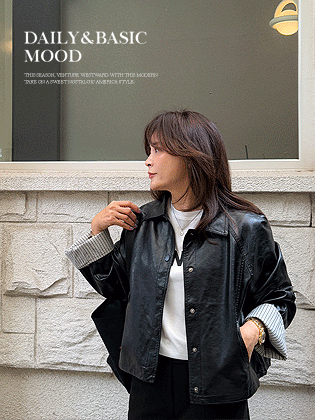 Edith color block leather jacket