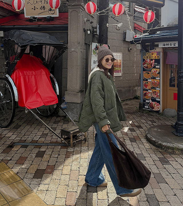 [MADE] Oblique Square Quilting Jumper