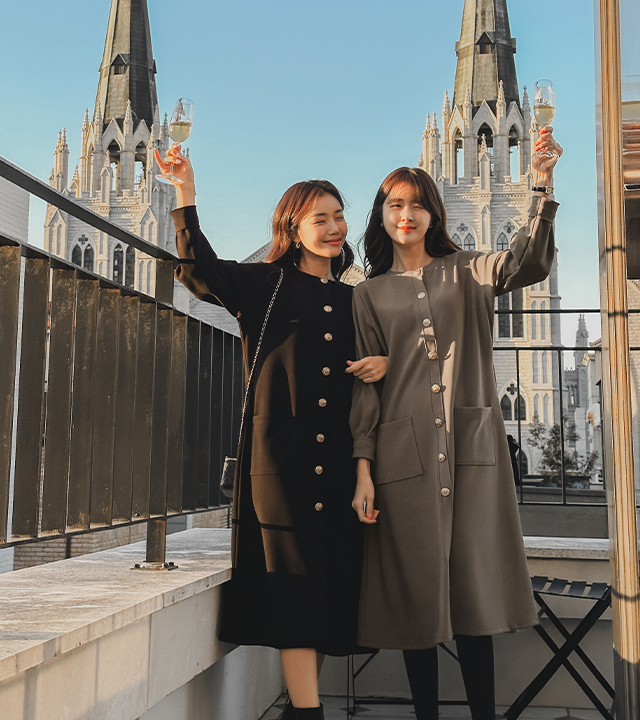 Champagne brushed A-line dress