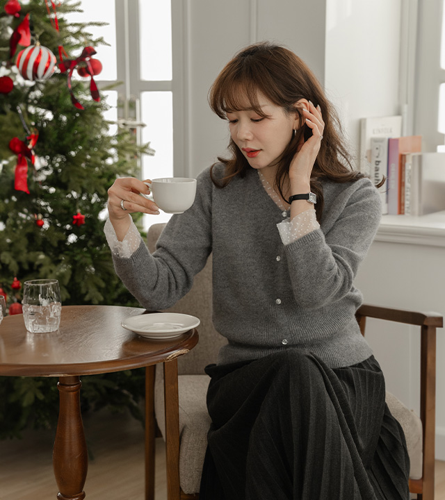 Twinkle Layered Angora Cardigan