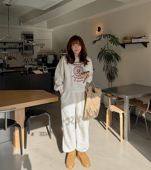 Western Man-to-Man Jogger Pants Set